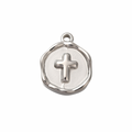SILVER CROSS CHARM