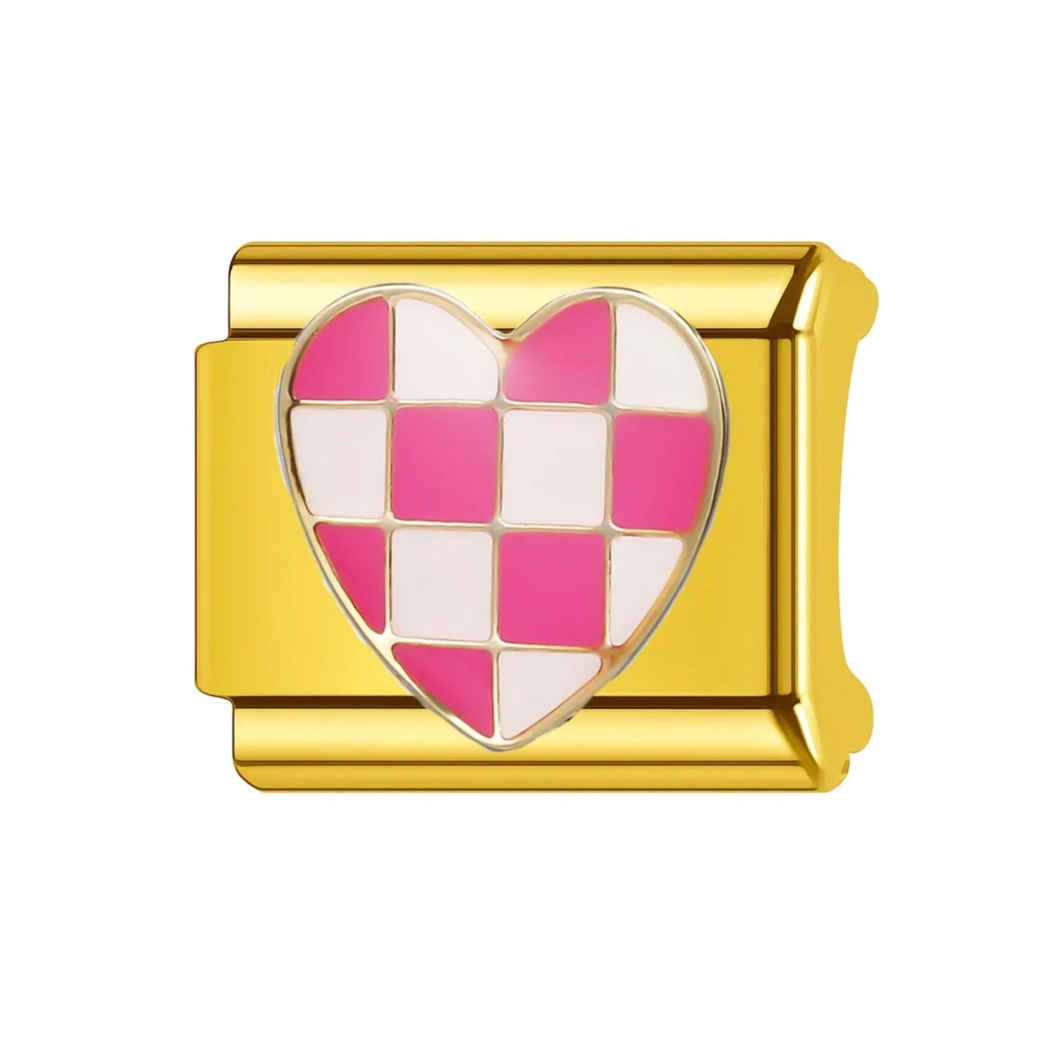 CHECKER HEART CHARM