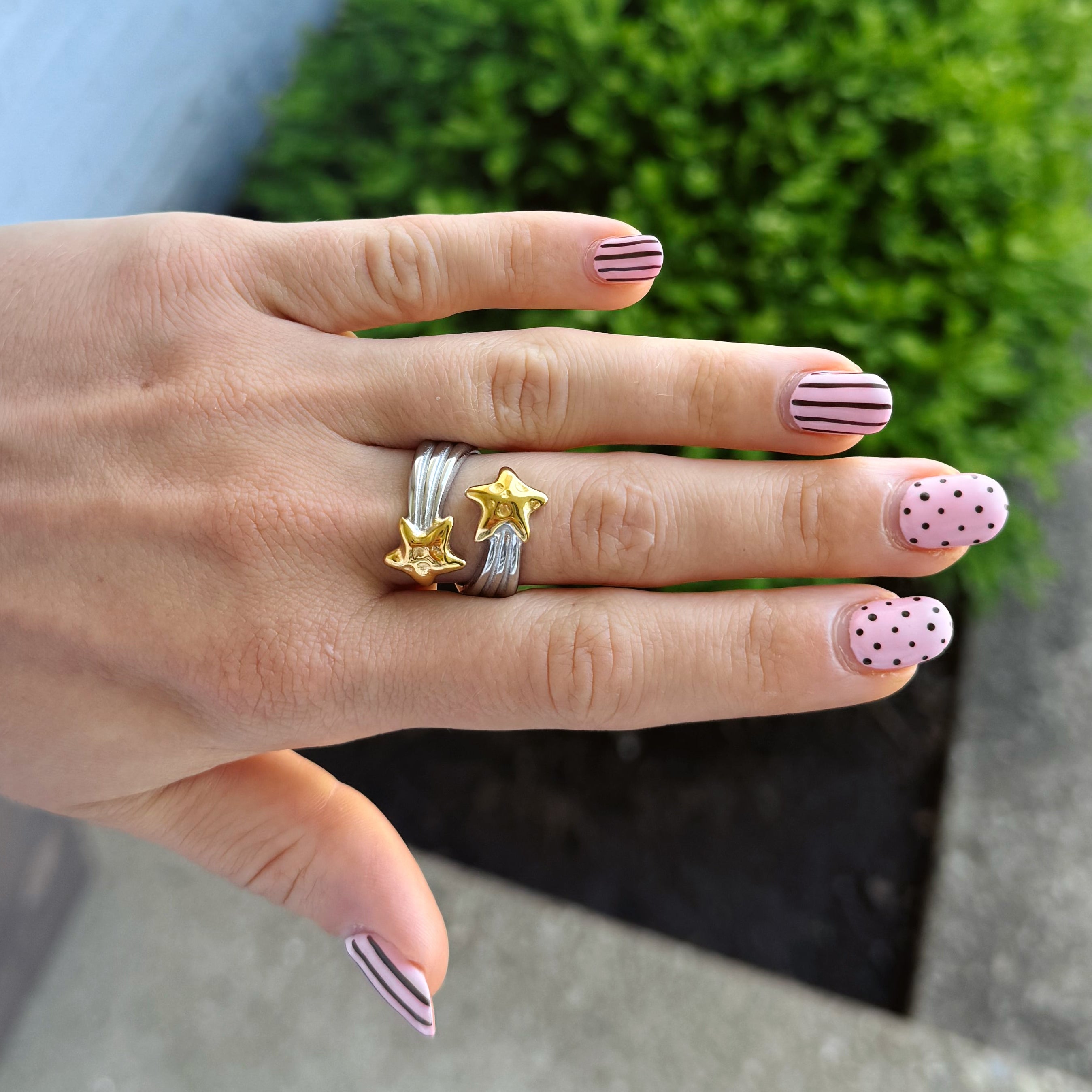 TWIN STAR RING
