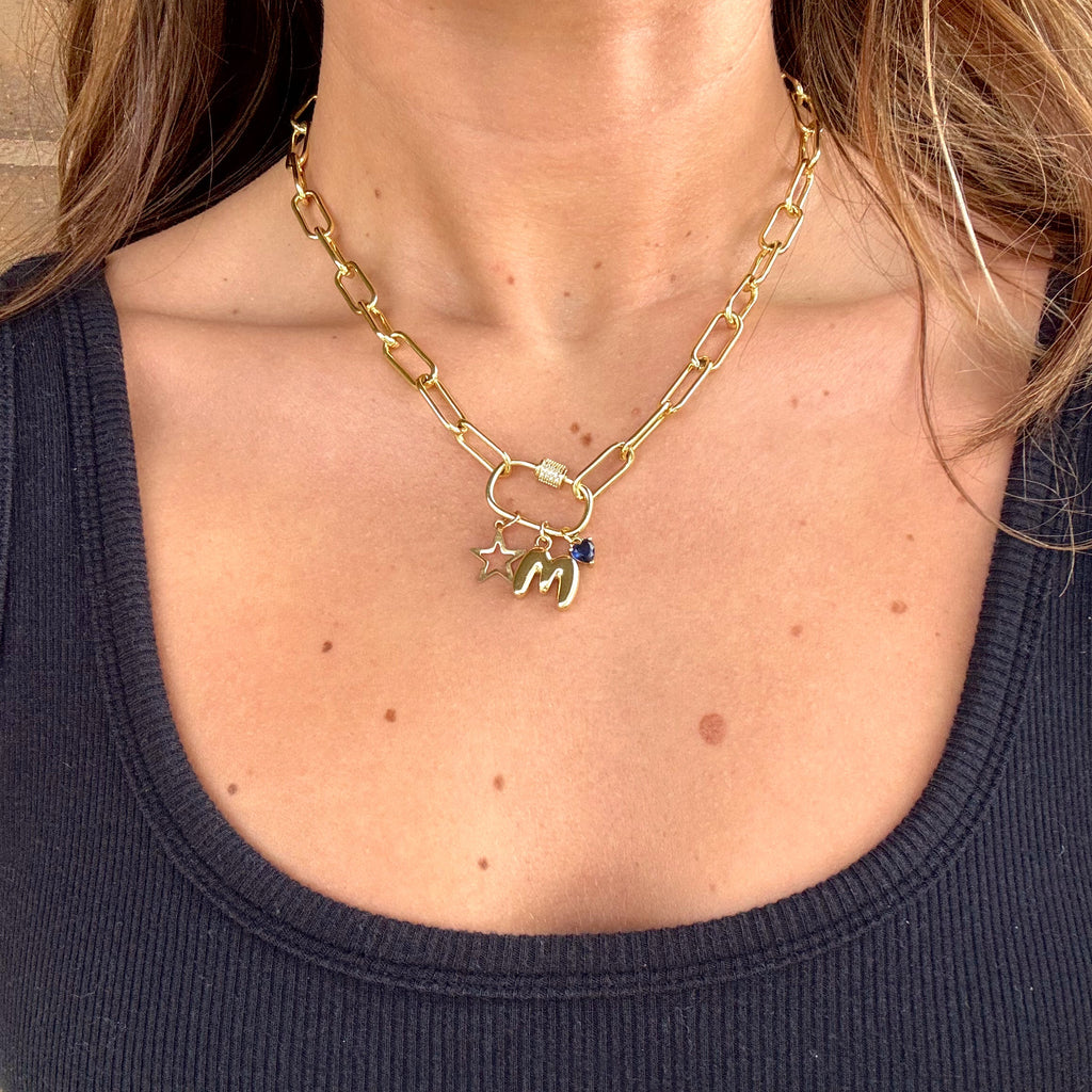 GOLD BASE CHAIN - CARABINER