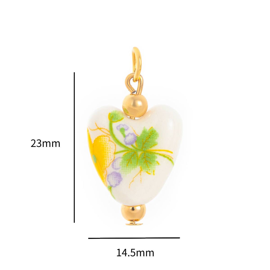 FLORAL HEART CHARM